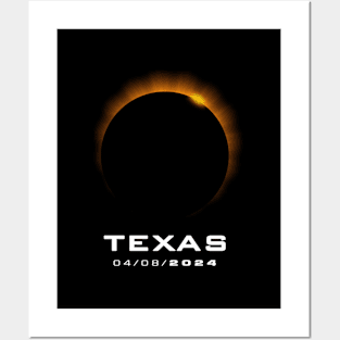 Total Solar Eclipse 2024 Texas Posters and Art